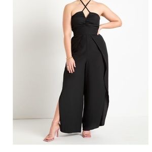 ELOQUII Slit Leg Halter Jumpsuit Size 20